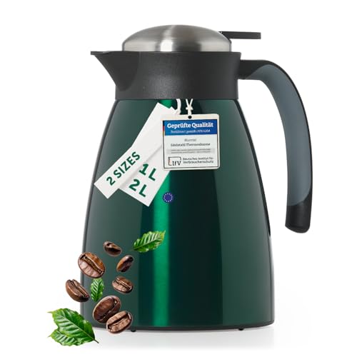 Blumtal Jarra termica 1 litro - Jarra Termo sin BPA con Sistema de Cierre Quick Tip - Jarra Cafe y té a...