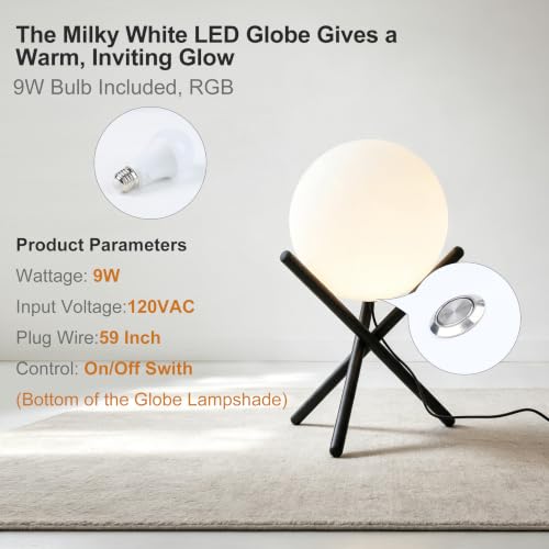 Image of Lightdot 11.8-Inch Outdoor Globe Floor Lamp, 9W RGBCW & 3000K Warm White