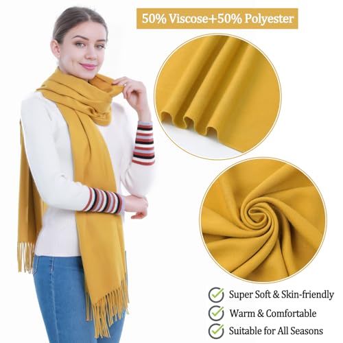 Image of Pashmina Scarf and Shawl - Soft Women Pashminas Wrap for Wedding Evening Party dresses