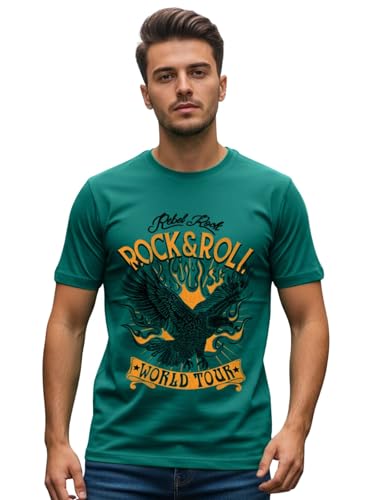 Image of Veirdo Regular Fit Half Sleeves Round Neck Typographic Printed Pure Cotton T-Shirt for Men (Available Colors: Black, Navy, Swan White, & White) (Sizes: S to 2XL)