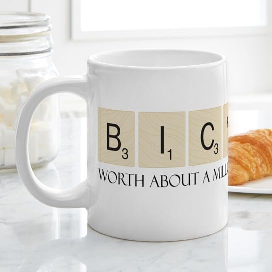 CafePress Scrabble Bicycle Million Po 20 Oz Ceramic Mega Mug 20 oz Ceramic Coffee Mega Mug
