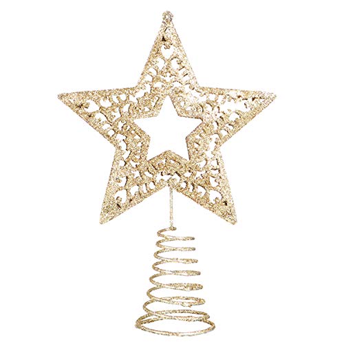 Amosfun Árvore Dourada Decoração Estrela de Natal Árvore de Natal Ornamento Árvore de Natal para Cas