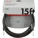 Fender シールドケーブル Professional Series Instrument Cable, Straight/Straight, 15', Black