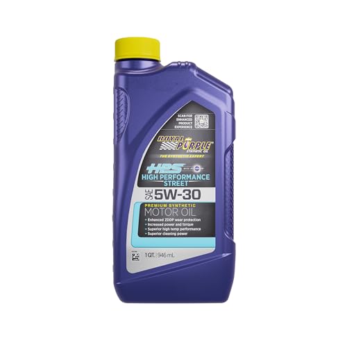 Royal Purple 31530 HPS 5W-30 High Performance Street Synthetic Motor Oil with Synerlec - 1 Quart Bottle