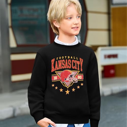 Image of Boys Girls Football Sweatshirt Vintage Bird Graphic Pullover Tops 5-14Y