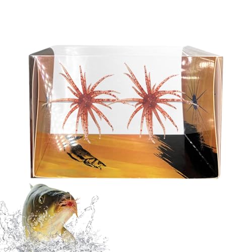 Seeigel Koder Schwimmend 6cm | 2 Stuck Weichkoder aus Silikon | Naturgetreuer Bass Dice Koder fu Barsch, Forelle & Zander, Suswa