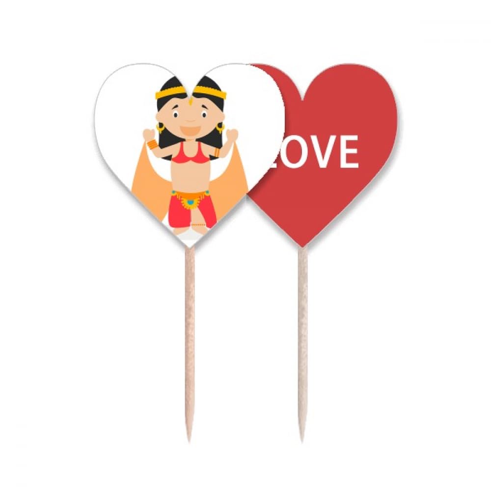 Cure-dents traditionnel cœur en bois et décoration de cocktail Love Heart