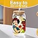 6 Sheets UV DTF Cup Wraps, Waterproof Tumbler Decal Stickers for Glass Cups, Cartoon Design, DIY Heat Transfer Vinyl Stickers for Cups (A)