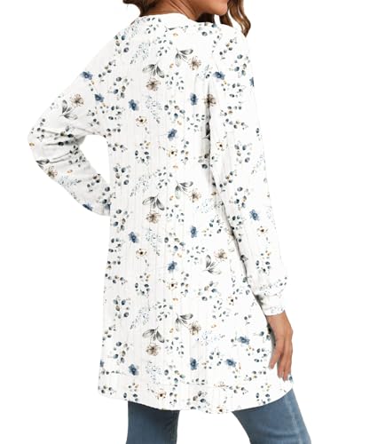 Image of YSYOKOW Cardigan Sweaters for Women Long Sleeve Open Front with Pockets | Long Cardigans for Women Lightweight Soft Casual Dressy Loose Fit Cardigan Sweater with Pockets for Work and Office
