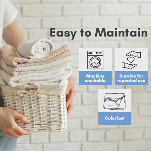 Image of Mafatlal Joy Cotton Towel Set - 1 Large Bath Towel + 2 Hand Towels | 58 x 29 inch + 24 x 12 inch | Soft, Quick Dry & Highly Absorbent | 450 GSM | Petit Four | Home & Travel Use