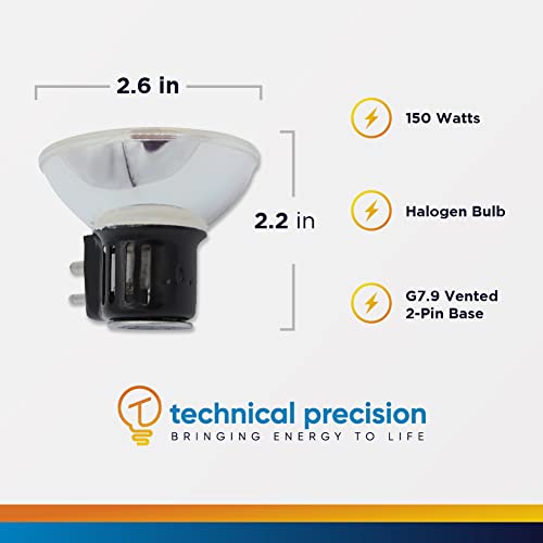 DNE 120V 150W Donar Bulb RM-120 Ponder and Best 733 Dual-8 8mm Projector Movie – Synchronex SP-169 Sound – Marco Main Illuminator Surgiscope 1036 1037 Replacement Lamp - 2 Pack