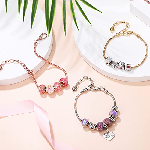 9 Pieces Snake Chain Bracelet Adjustable Snake Bracelet Copper Snake Bracelet With Heart Lobster Clasp Extender Chain For Women Jewelry Diy, 3 Colors (7.87 Inch/ 20 Cm) #TOP6
