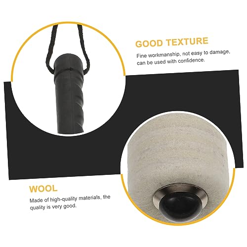 Baquetas portátiles Toyvian de aleación de aluminio con cabeza de fieltro para principiantes, accesorio duradero para instrumentos de percusión miniatura 6