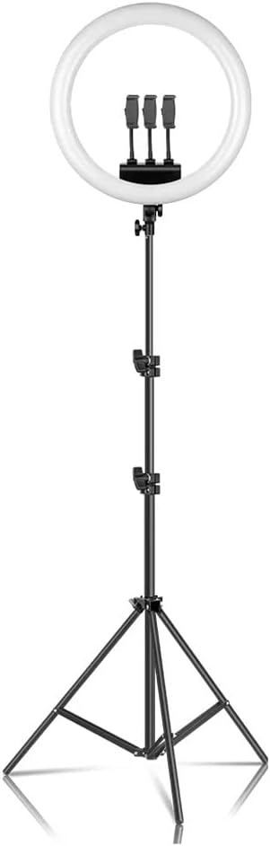 18-inch -Thin Light LED self Shooting Video lamp with Tripod Phone Clip, Suitable for Live Photography Studios