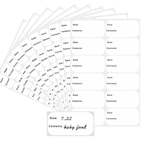 Freezer Labels Easy Peel-Off Sticky Food Labels No Residue After Use Removable Sticker Storage Labels 6 x 3cm 100 Pack Cover