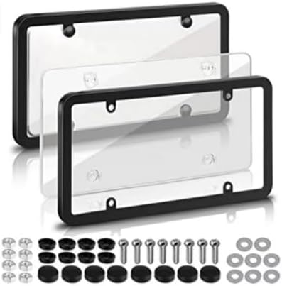Anti Speed Red Light Toll Camera Stopper Plate Frames, Clear Reflective Anti License Q7u2 Pho Protective Plate Cover License (D)