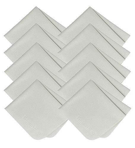 Earnestine Soft Suede Eyeglass Cleaning Cloths, 10 Pack