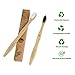 Charcoal Bamboo Toothbrush, YIMICOO Biodegradable Natural Organic Toothbrushes Eco-Friendly Soft BPA Bristles (Packs of 10, Black and White Bristles)