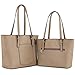 Montana West Tote Bag for Women Vegan Leather Purse and Handbags Set Embossed Collection Purse 2Pcs Set Khaki MWC2-G052AKH