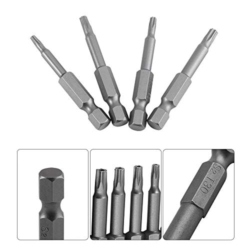 Embout de tournevis Torx à magnétisme renforcé 50mm Hex 1/4" - Haute précision - 4