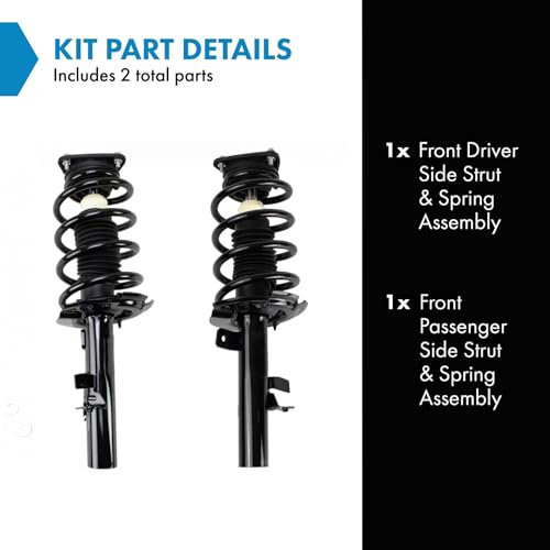 Image of TRQ Front Driver and Passenger Side Strut and Spring Assembly Set 2 Piece | For 2014-2022 Ford Transit Connect