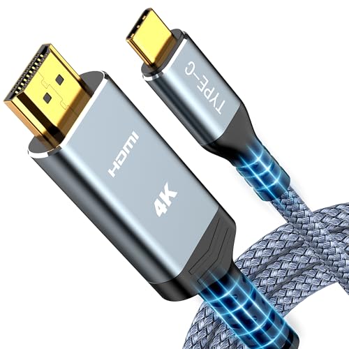 Highwings USB C to HDMI Cable 6FT(4K@60Hz), High Speed Type C to HDMI 2.0 Braided Cord, Thunderbolt...