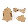 Christmas Tree Gift Tags,Gift Wrap Tags,100 Pcs Kraft Paper Gift Tag with String,Blank Craft Gift Tag with Natural Jute Twine String
