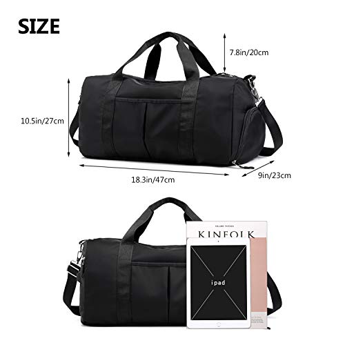 Forestfish Sports Gym Bag Travel Duffel Bag With Dry Wet Pocket & Shoes Compartment For Women And Men #TOP1