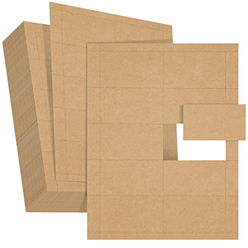 Papel para tarjetas de visita marrón Best Paper Greetings con 100 hojas de alta presentación