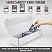 XRACV Trading Card Storage Box, 10-Pack 1100 Count White Corrugated Cardboard Bulk Sports Storage Box for TCG/Magic/Mtg Basketball Cards, Collectible Trading Cards