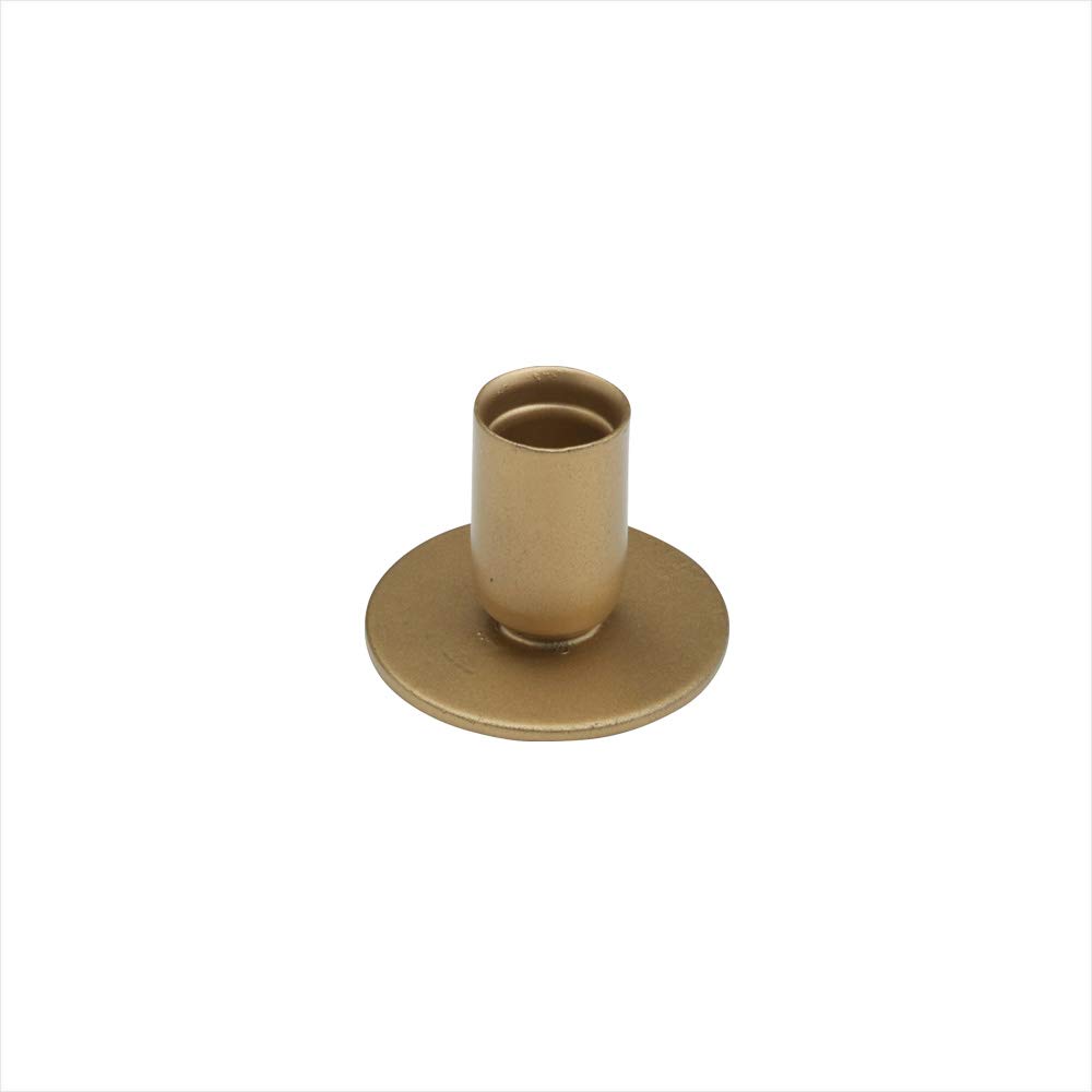 NKlaus 2x Kerzenhalter Aus Messing – 4,5 Cm Hoch, Für Stabkerzen Bis 2 Cm Durchmesser