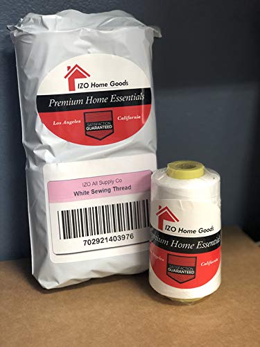 IZO Home Goods 4-Pack of 6000 Yards (Each) White Serger Cone Thread All Purpose Sewing Thread Polyester Spools Overlock (Serger,Over Lock, Merrow, Single Needle)