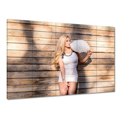 Peinture imprimée sur toile pour habiller un grand mur vide Blonde et barbe à papa