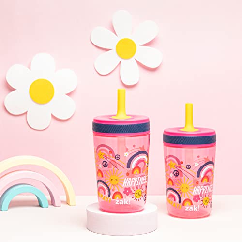 Zak Designs Kelso 15 oz Tumbler Set, (Starpower) Non-BPA Leak-Proof Screw-On Lid with Straw Made of Durable Plastic and Silicone, Perfect Toddler Cup Bundle for Kids (2pc Set) by Zak Designs - Image 2