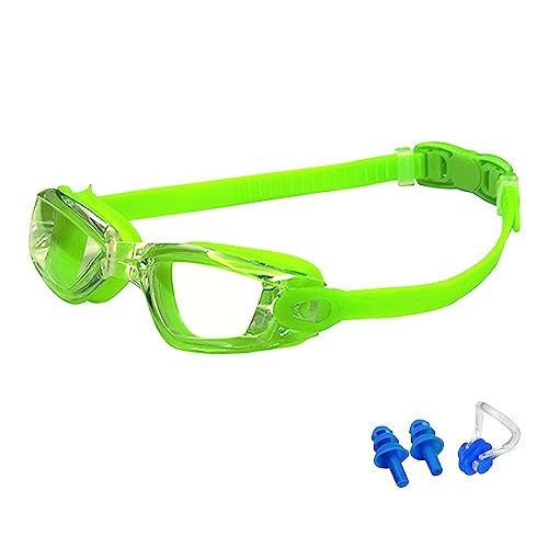 Sinca Kids Goggles for Swimming - Waterproof Fog Anti-UV Youth Swimming Goggles For Children Boys and Girls (Green)