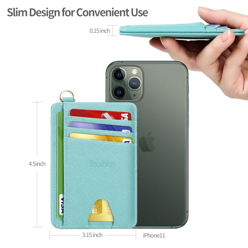 Image of Slim Minimalist Front Pocket Wallet, RFID Blocking Credit Card Holder Wallet with Detachable D-Shackle for Men Women