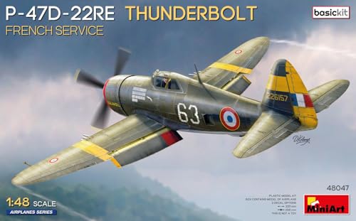 Miniart 1:48 P-47D-22E Thunderbolt Francés kit básico de plástico para modelistas 2