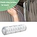 Plastic Vinyl Strip Curtain-Door 7.5’ Length x 7.6” Width x 0.07” Thick Clear Waterproof Ribbed PVC for Warehouse Doors, Walk-in Freezers Cooler Curtain Strips for Basement Stable, Pet House