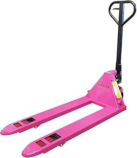 KIKAIYA ハンドリフト 2000kg ダブルローラー フォーク長さ1100mm フォーク全幅550mm 高さ75mm ピンク イエロー ハンドパレット パレットトラック PT-20 (ピンク)