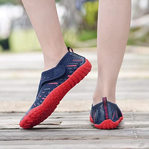 CIOR Boys & Girls Water Shoes Sports Aqua Athletic Sneakers Lightweight Sport Shoes(Toddler/Little Kid/Big Kid) U1ELJSX011-Navy.red-33 - Thumbnail 2
