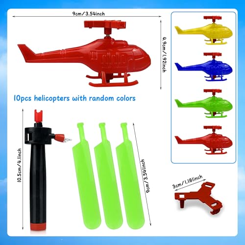 Image of 5PCS Flying Spinner Helicopters Planes 360Rotating Airplanes Helicopter Airplane for Boys Girls Goodie Bag Stuffers Classroom Prizes Bulk Flying Toys Party Favors(Random Color