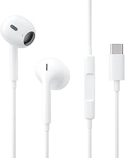 USB C Headphones, In-Ear Type C Earphones, USB Type C Earphones with Mic and Volume Control for Samsung S22/S21, Google Pixel 5/4/3/2 XL, OnePlus 8T/6T, iPad Pro 2021/2020, Huawei P40/P30/Mate 30 etc