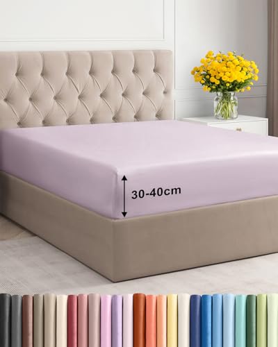 Drap housse 160x200 cm bonnet 40 cm pour matelas extra profond - 2