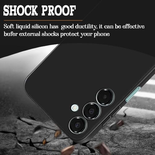 Image of Back Cover for Samsung Galaxy A16 5G / A16 4G | Full Camera Protection | Premium Liquid Silicon Case | Flexible Bumper Case for Samsung Galaxy A16 5G / A16 4G (Black)