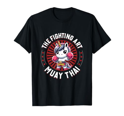 Muay Thai El Arte de la Lucha - Thai Boxing Cute Unicorn Camiseta