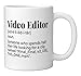 Video Editor Funny Dictionary Definition Ceramic Mug, White