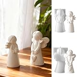 Silikonformen Gießformen Ostern Engel, 2 Stück Silikonform Engel Silikonform Ostern Gießformen Silikon Engel Gießform Frühling Gipsformen Zum Gießen Giessformen Silikon Ostern für DIY Handwerk (C)