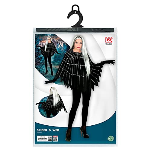 W WIDMANN MILANO Party Fashion - Poncho für Erwachsene, Umhang, Kostüm für Karneval, Mottoparty Halloween