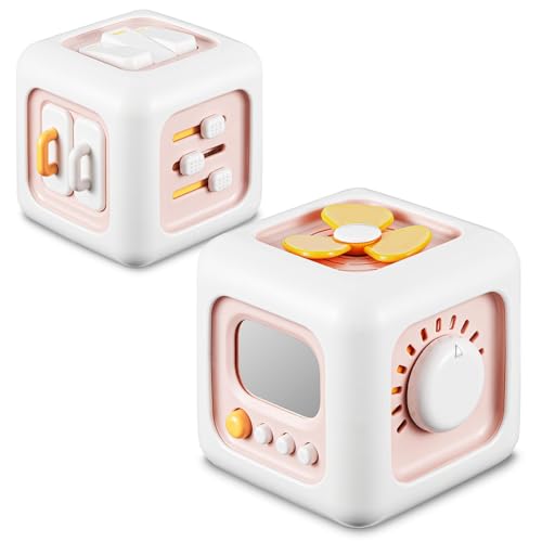 SOCBTNSO Busy Cube, Toys for 1 Year Old Girl Gifts, Montessori for Baby Girl, Travel Sensory Toys for Toddlers 1-3, Learning Fine Motor Skills| 1st Birthday Girl Gifts 6 9 12 Months