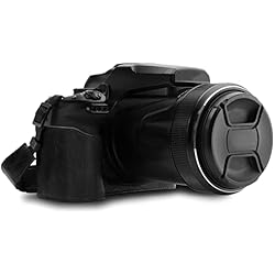 Tripode Para Nikon P1000 MegaGear Ever Ready - Funda para Nikon Coolpix P1000 (de Cuero, con Correa) Color Negro